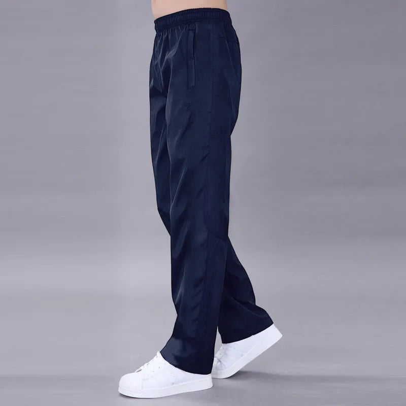 Pantalones de Chándal para Hombre – Deportivos, Transpirables y de Secado Rápido, Corte Recto y Cintura Elástica para Running y Primavera