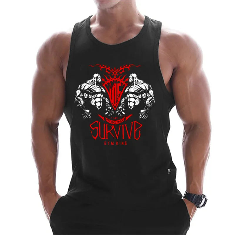 Camiseta Sin Mangas de Algodón para Hombre – Top de Entrenamiento y Gym