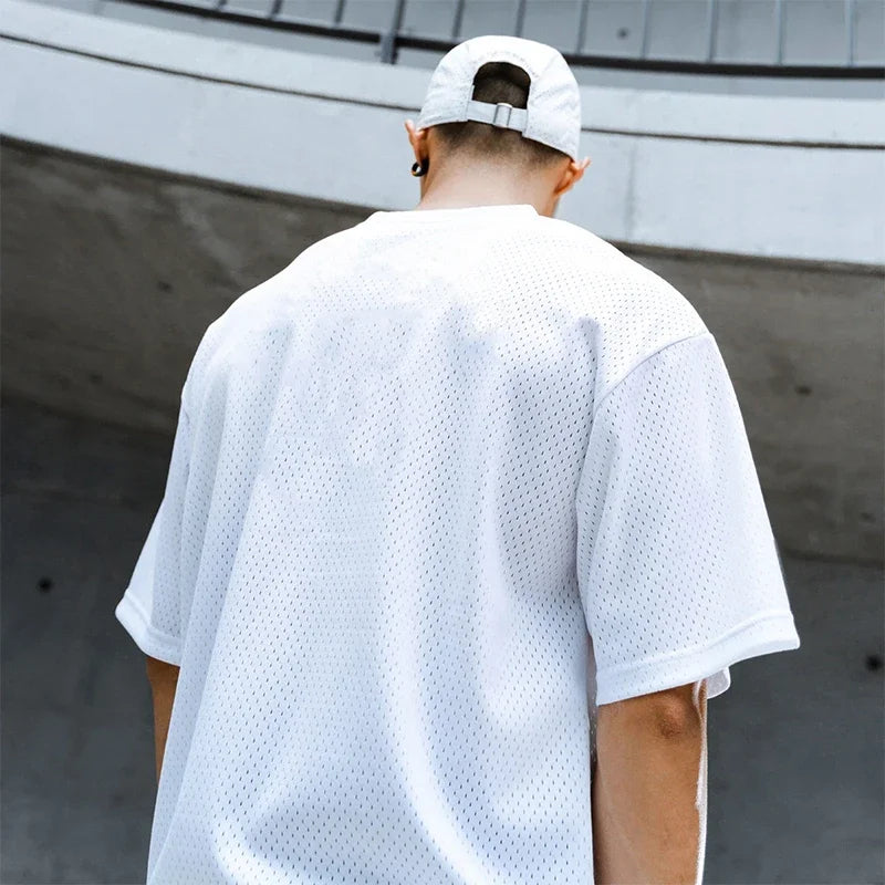 Camiseta Oversize Running Atravex™ de Malla – Ventilación Activa y Secado Rápido