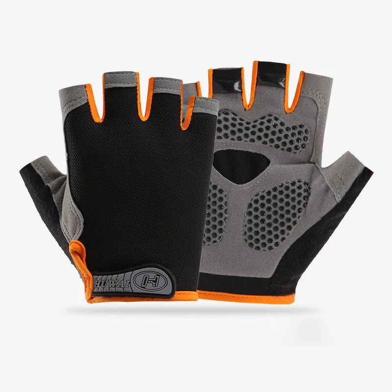 Guantes de Gimnasio Antideslizantes Unisex – Sin Dedos, Transpirables y Comfortables