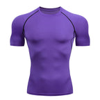 Camiseta de Compresión para Hombre de Secado Rápido – Rashguard Manga Corta para Running y Gym