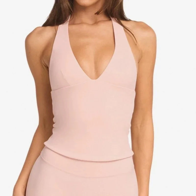 Top Deportivo Halter para Mujer con Realce y Almohadilla | Sujetador de Alto Impacto para Yoga, Gym y Fitness