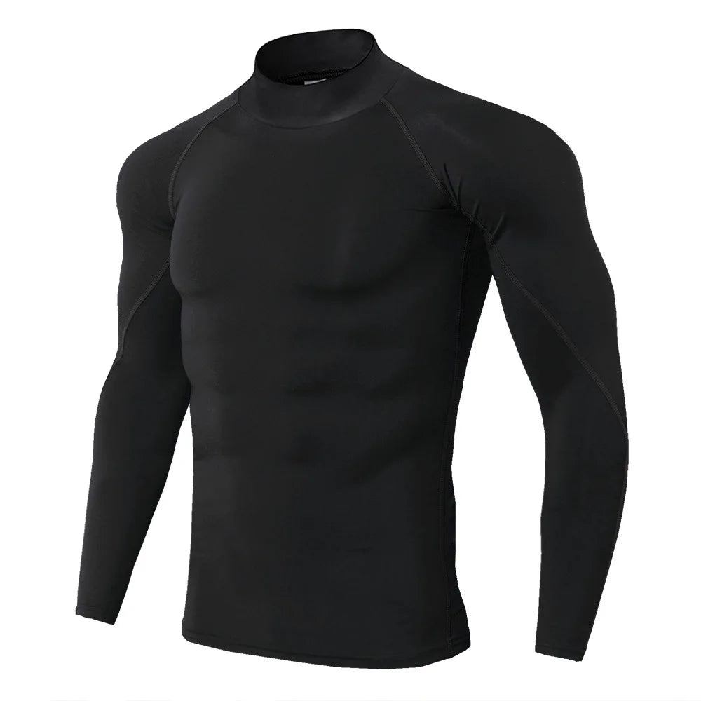 Camiseta Deportiva Compresión Hombre – Manga Larga, Secado Rápido y Fitness Gym