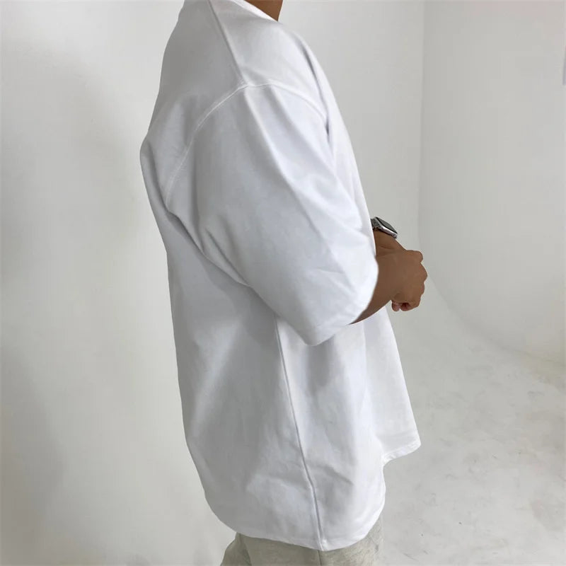 Camiseta de Gimnasio para Hombre | Holgada de Algodón, Transpirable y Confortable para Fitness y Uso Diario