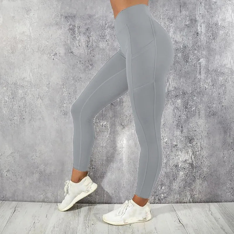 Leggings Deportivos Push Up Mujer con Bolsillo | Cintura Alta Slim Fit