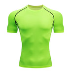 Camiseta de Compresión para Hombre de Secado Rápido – Rashguard Manga Corta para Running y Gym