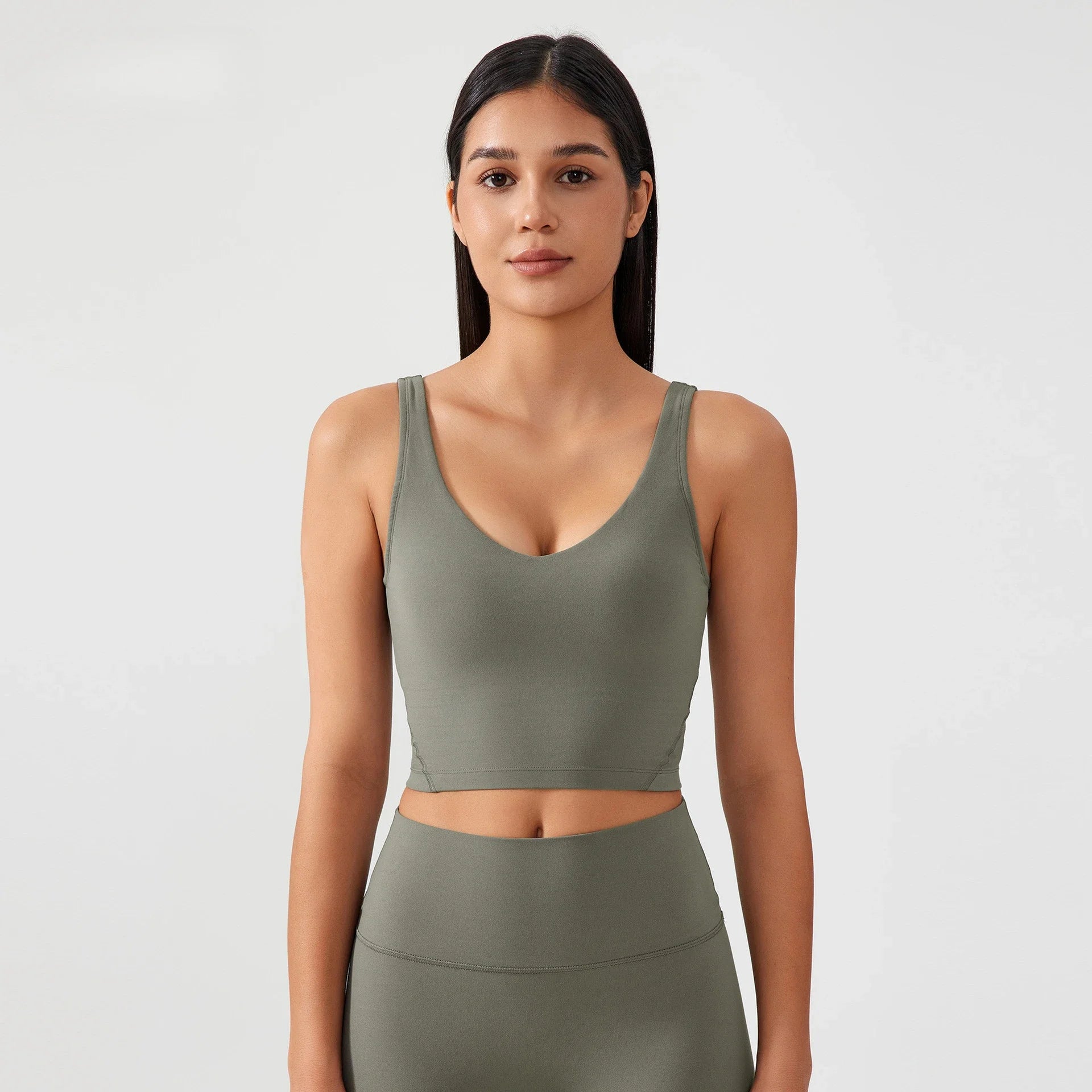 Sujetador Deportivo Mujer UXST Push Up Antigolpes – Top de Yoga de Alto Soporte con Espalda en U Transpirable