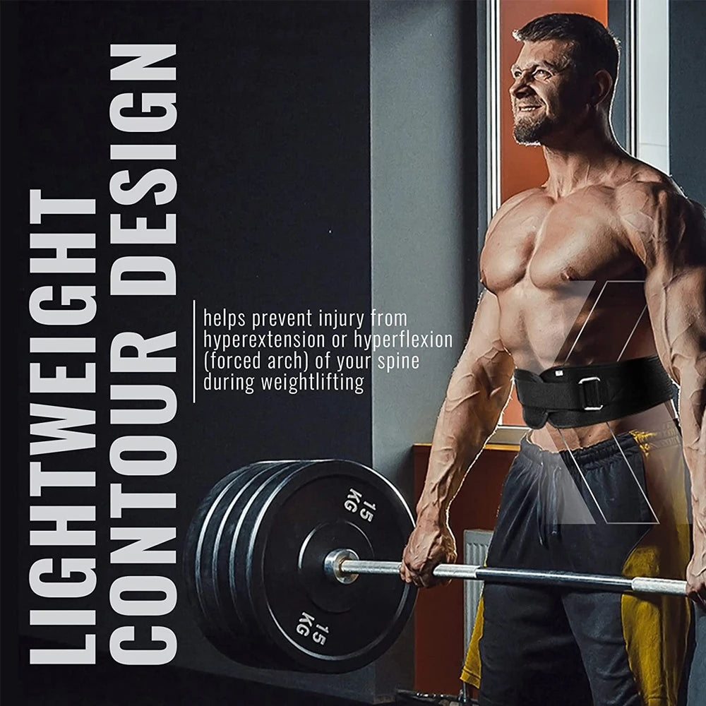 Cinturón de Soporte Lumbar Atravex™ de Nailon – Estabilidad Dinámica para Gym y Cross Training