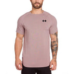 Camiseta Ajustada Hombre Slim Fit – Algodón Transpirable, Fitness, Gym, Culturismo, Secado Rápido
