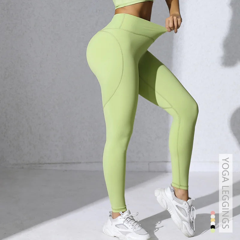 Leggings Push Up Mujer | Cintura Alta Cruzada, Secado Rápido, Moldean Glúteos