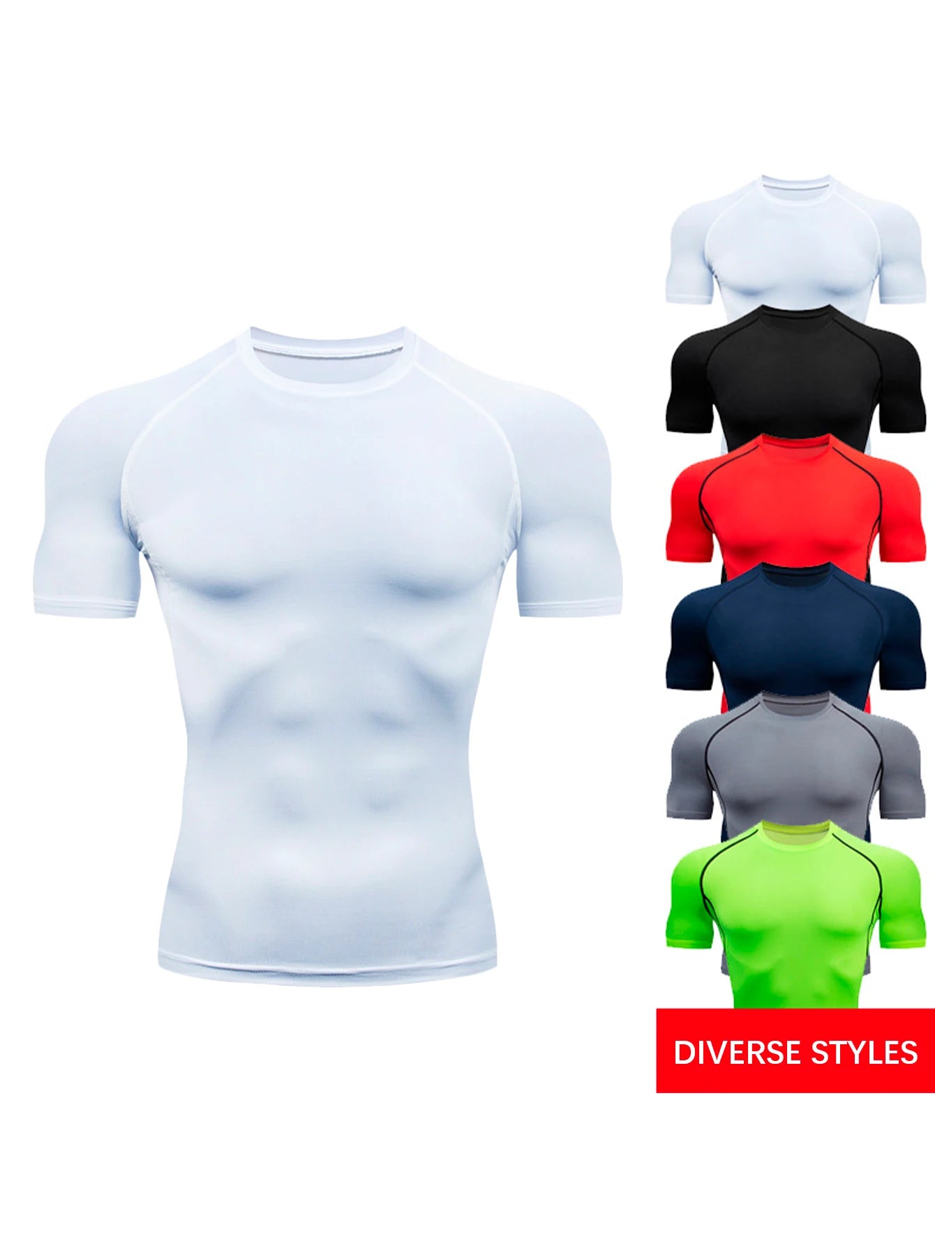 Camiseta Compresión Hombre – Secado Rápido, Soporte Muscular | Gym, Running y Outdoor