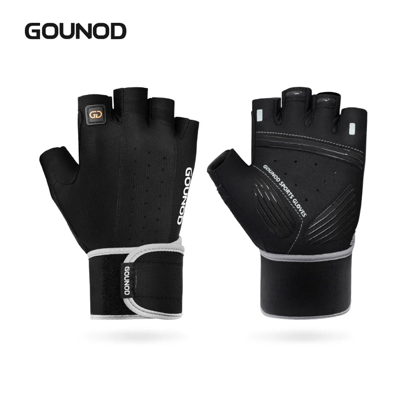Guantes de Gimnasio GOUNOD – Antideslizantes, Transpirables y con Soporte de Muñeca