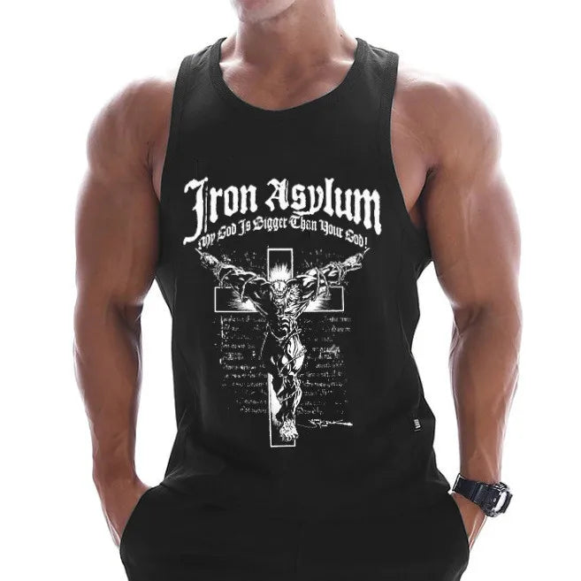 Camiseta Sin Mangas de Algodón para Hombre – Top de Entrenamiento y Gym