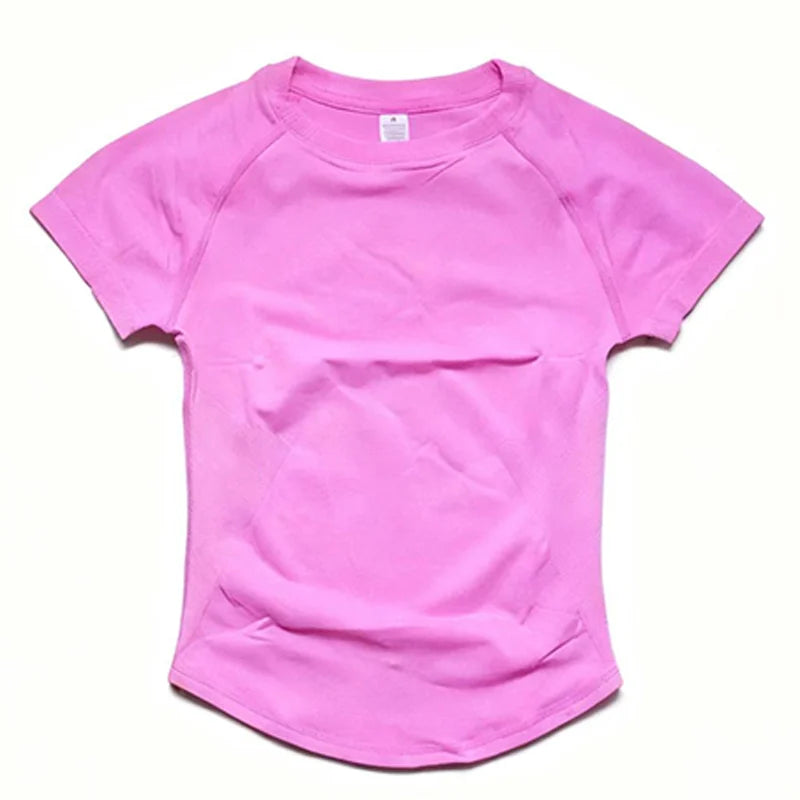 Top Deportivo de Manga Corta para Mujer – Camiseta de Yoga, Gimnasio y Fitness, Sin Costuras, Ligera y Transpirable