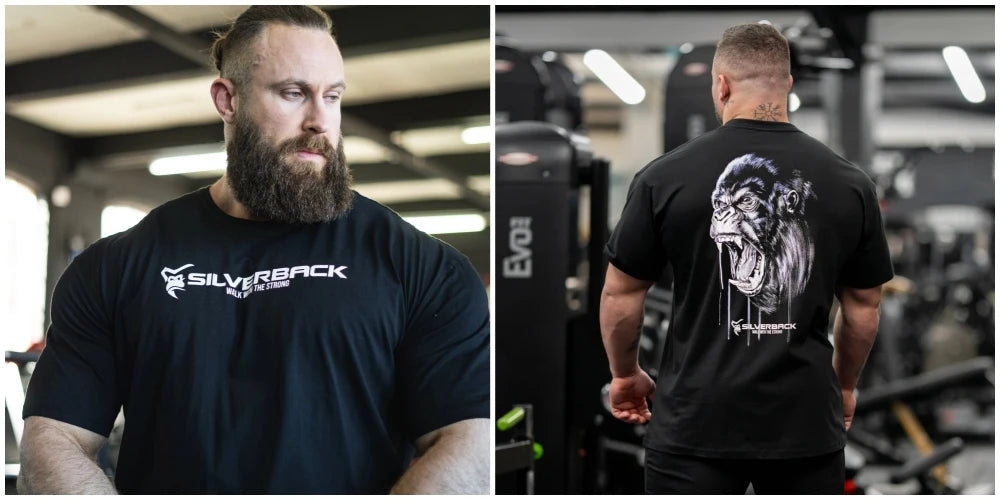 Atravex™ Silverback Oversize Tee – Camiseta Musculosa 100% Algodón para Gym & Culturismo