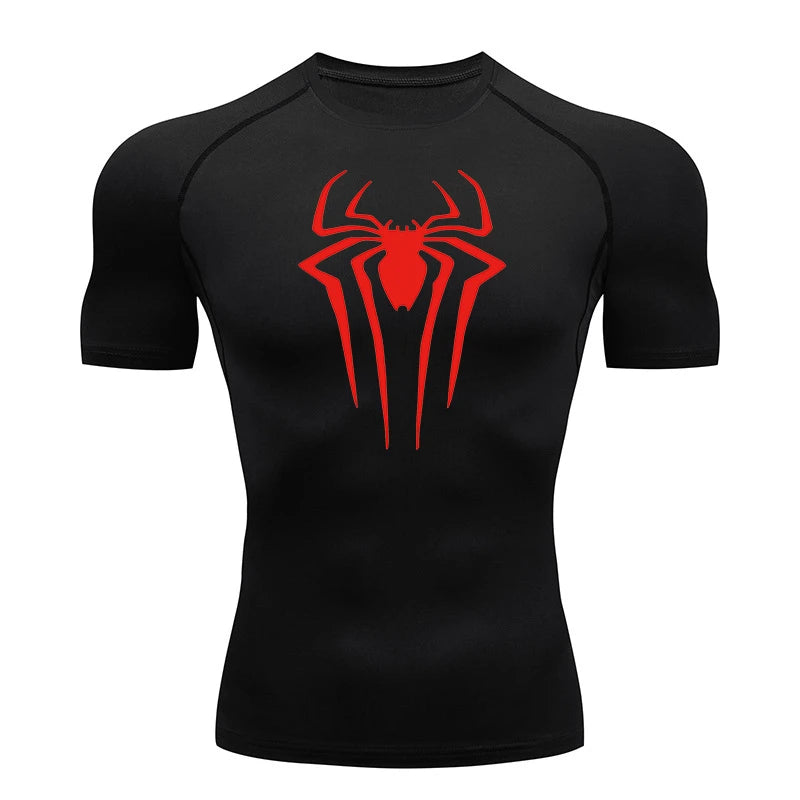 Camiseta de Compresión Atravex™ Diseño Araña – Soporte Técnico y Rendimiento Intenso