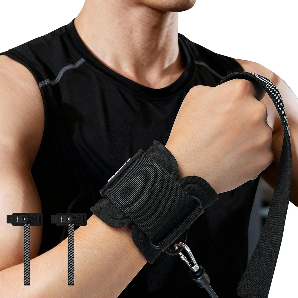 Correas de muñeca para levantamiento de pesas, bandas de refuerzo antideslizantes ajustables para entrenamiento de fuerza, soporte de levantamiento de Fitness, agarre deportivo, 2 uds.