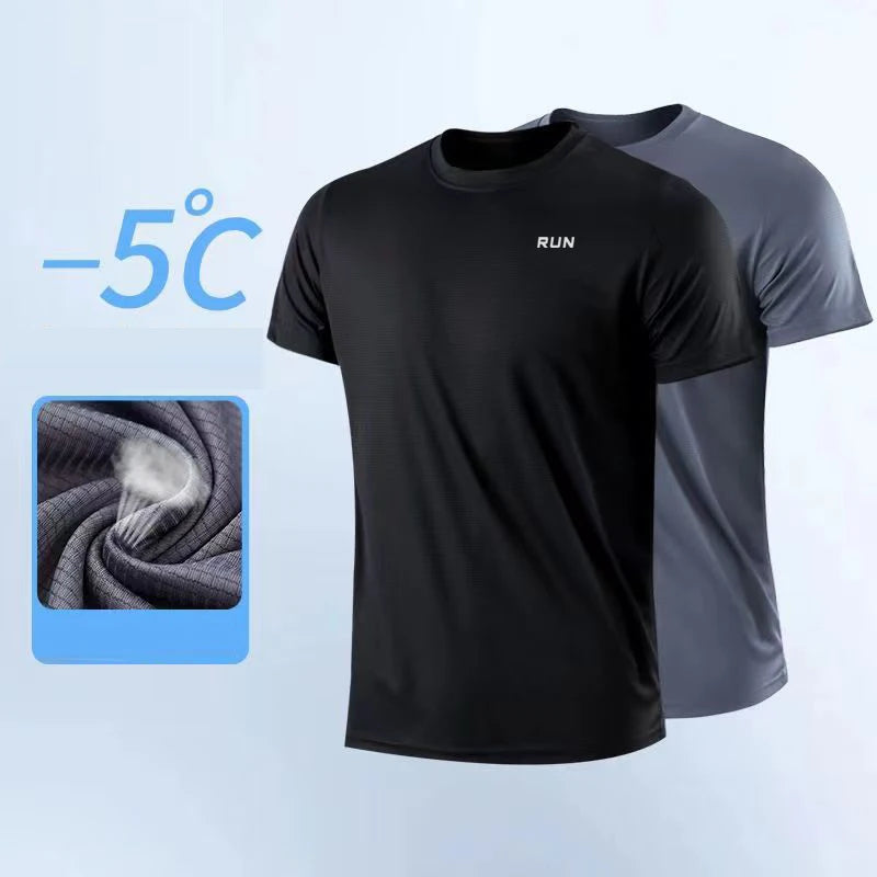 Camiseta Deportiva Manga Corta Hombre – Gym, Running, Fútbol y Cross Training, Secado Rápido y Ajuste Atlético