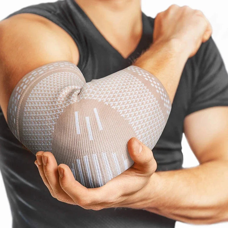 Codera Elástica de Compresión | Soporte Deportivo para Codo, Ajustable, Transpirable y Ligera