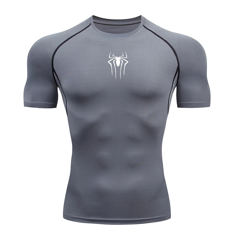 Camiseta de Compresión Deportiva para Hombre – Manga Corta de Secado Rápido para Running y Gym