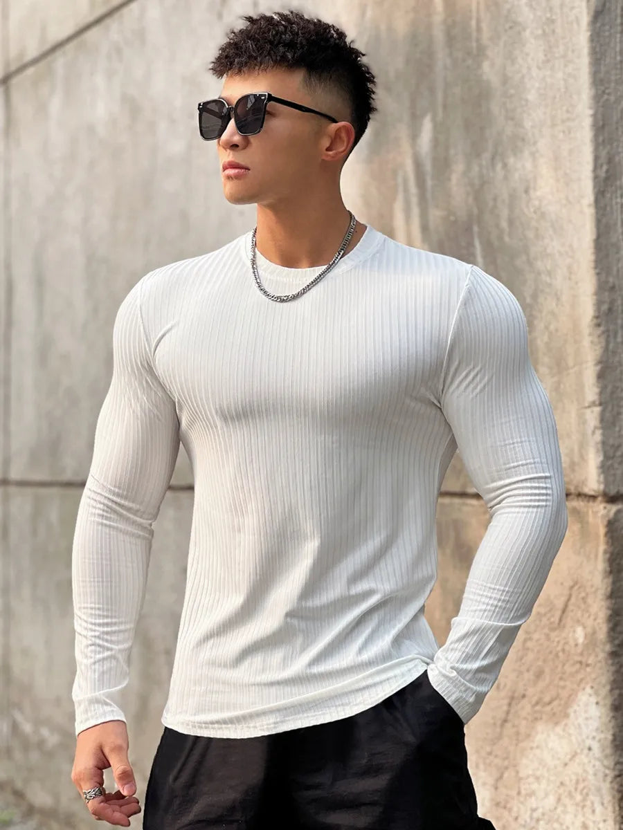 Camiseta Deportiva de Manga Larga para Hombre | Ajustada, Transpirable y de Secado Rápido para Running, Gimnasio y Deportes al Aire Libre