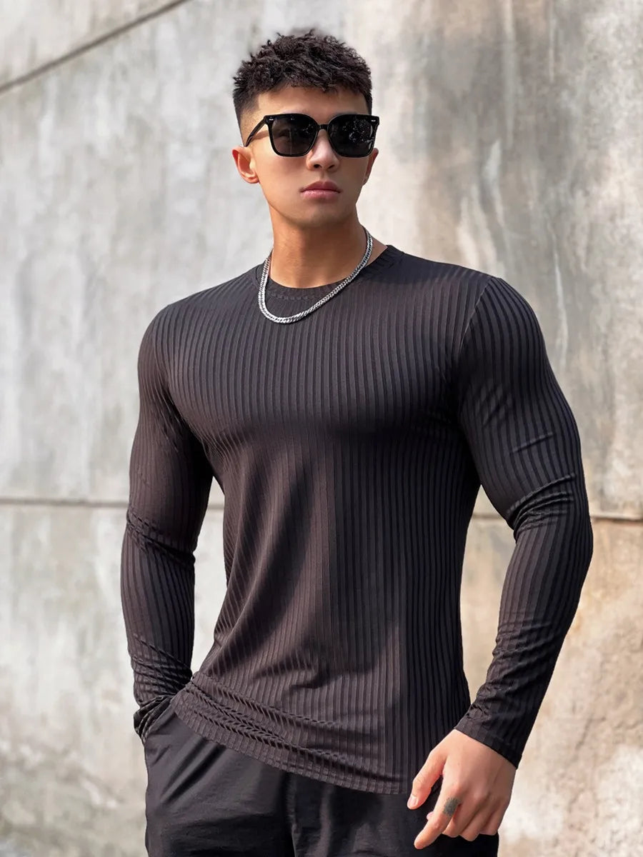 Camiseta Deportiva de Manga Larga para Hombre | Ajustada, Transpirable y de Secado Rápido para Running, Gimnasio y Deportes al Aire Libre