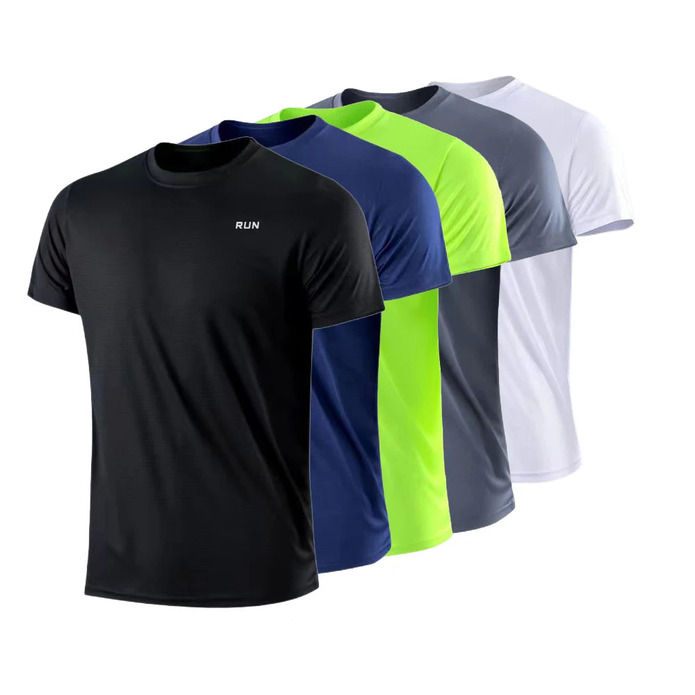 Camiseta Deportiva Manga Corta Hombre – Gym, Running, Fútbol y Cross Training, Secado Rápido y Ajuste Atlético