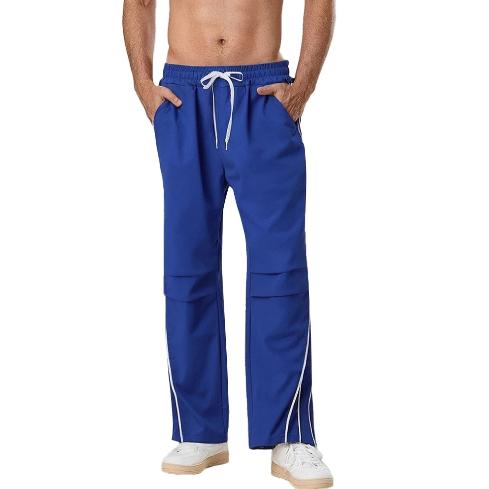Pantalones Deportivos Casual para Hombre – Cintura Elástica con Cordón y Bolsillos
