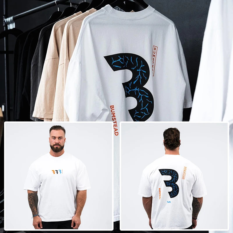 Camiseta Gym Oversize para Hombre | Ligera, Transpirable y de Secado Rápido para Fitness, Running y Culturismo