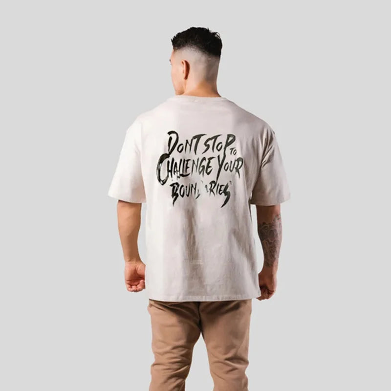 Camiseta Deportiva Hombre Holgada – Algodón Transpirable Loose Fit | Gym, Fitness y Running