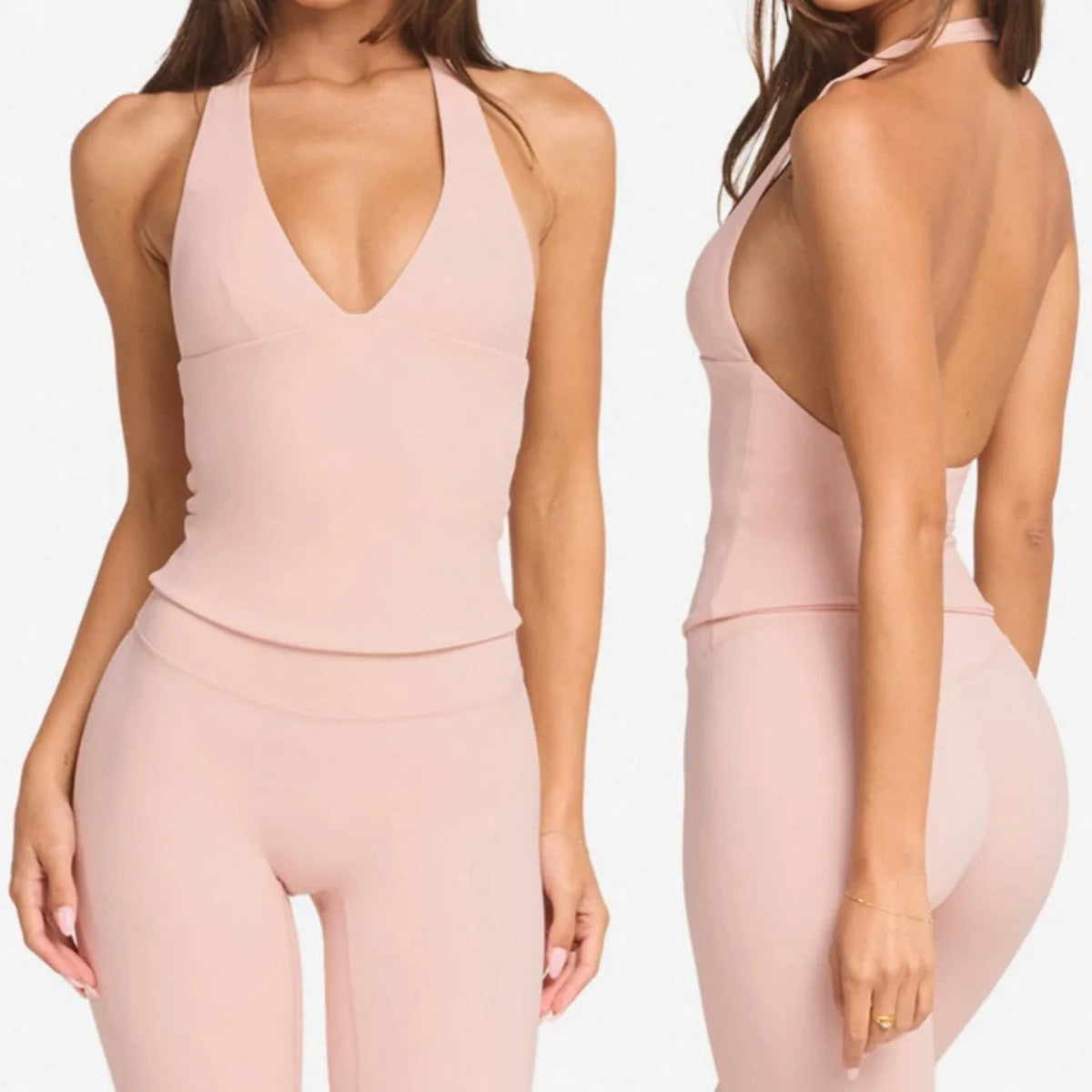 Top Deportivo Halter para Mujer con Realce y Almohadilla | Sujetador de Alto Impacto para Yoga, Gym y Fitness