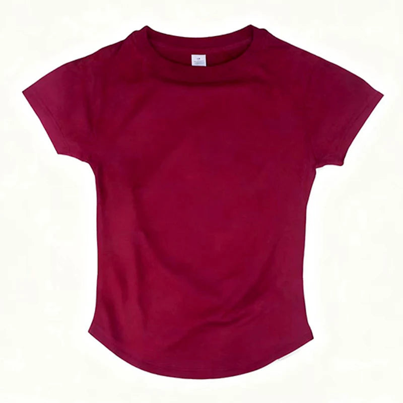 Top Deportivo de Manga Corta para Mujer – Camiseta de Yoga, Gimnasio y Fitness, Sin Costuras, Ligera y Transpirable