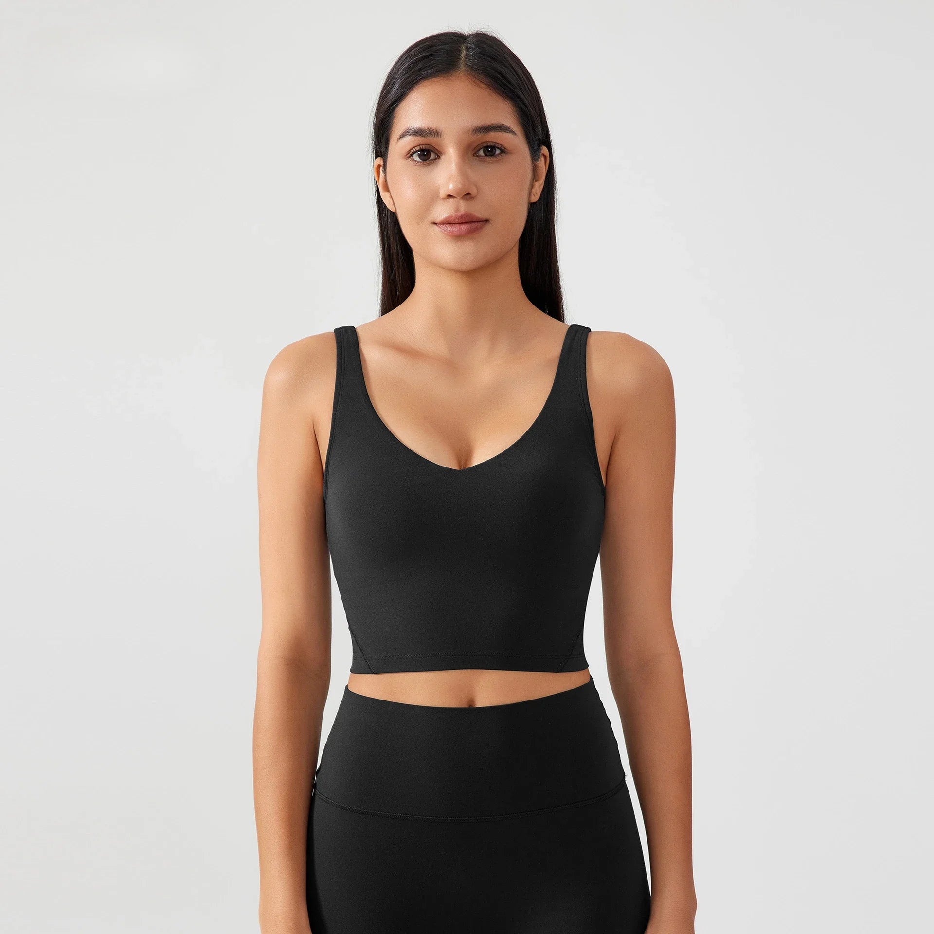 Sujetador Deportivo Mujer UXST Push Up Antigolpes – Top de Yoga de Alto Soporte con Espalda en U Transpirable