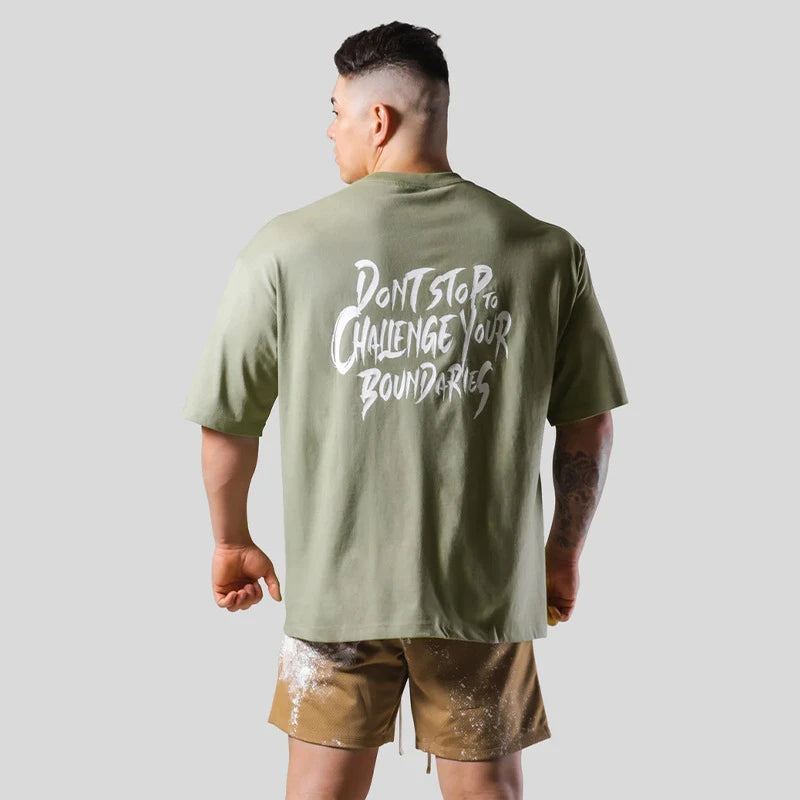 Camiseta Deportiva Hombre Holgada – Algodón Transpirable Loose Fit | Gym, Fitness y Running