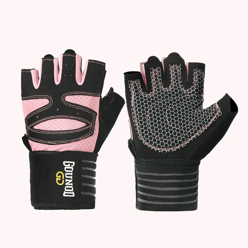 Guantes de Gimnasio GOUNOD – Antideslizantes, Transpirables y con Soporte de Muñeca