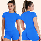 Conjunto Deportivo Push Up Mujer 2 Piezas | Top Sin Mangas + Short Scrunch