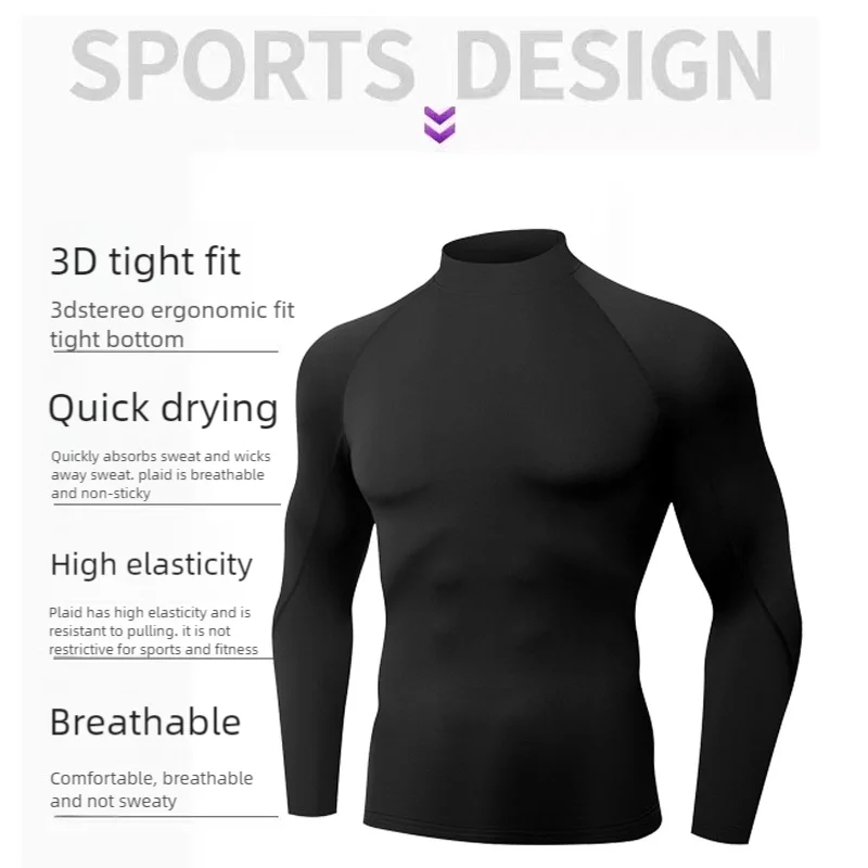 Camiseta de Compresión Térmica para Hombre GENDAWAY | Primera Capa de Invierno para Gym, Ciclismo y Running – Calor y Soporte Muscular