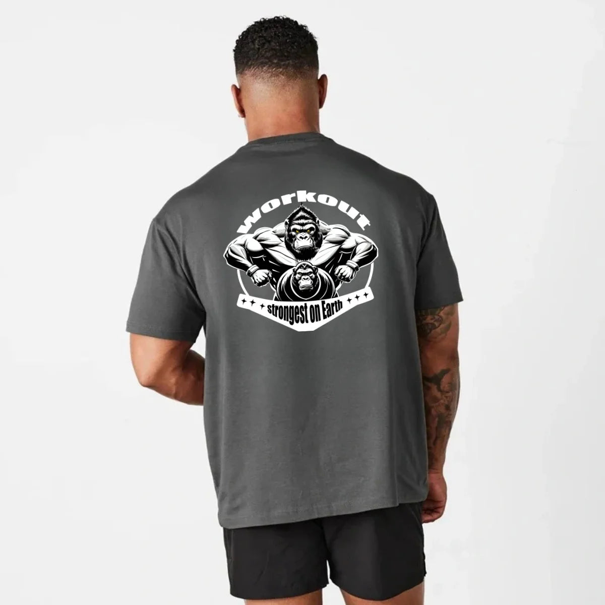 Camiseta Deportiva de Algodón para Hombre – Manga Corta, Gimnasio, Culturismo y Entrenamiento