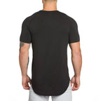 Camiseta Ajustada Hombre Slim Fit – Algodón Transpirable, Fitness, Gym, Culturismo, Secado Rápido