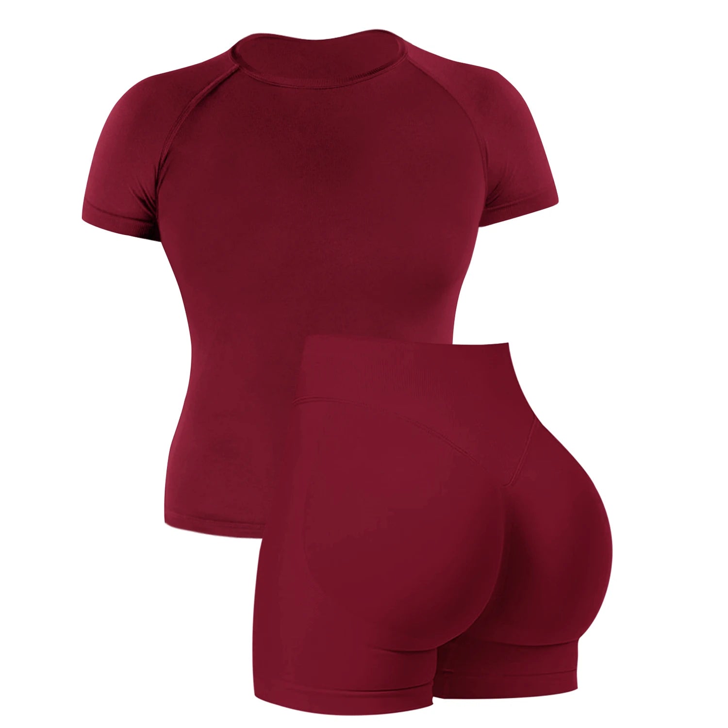 Conjunto Deportivo Push Up Mujer 2 Piezas | Top Sin Mangas + Short Scrunch