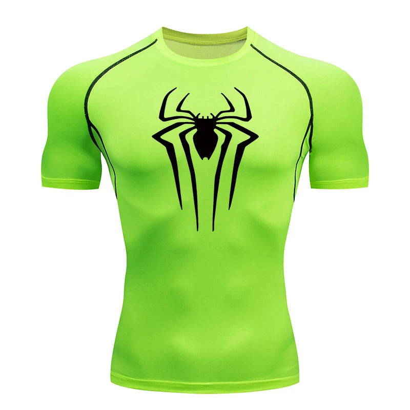 Camiseta de Compresión Atravex™ Diseño Araña – Soporte Técnico y Rendimiento Intenso