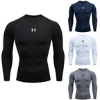 Camiseta de Compresión para Hombre – Manga Larga, Running, Gimnasio y Fitness, Sudadera Deportiva Atlética