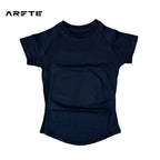 Camiseta Deportiva de Mujer ARFTE – Manga Corta, Ligera y Elástica para Yoga, Gimnasio y Fitness