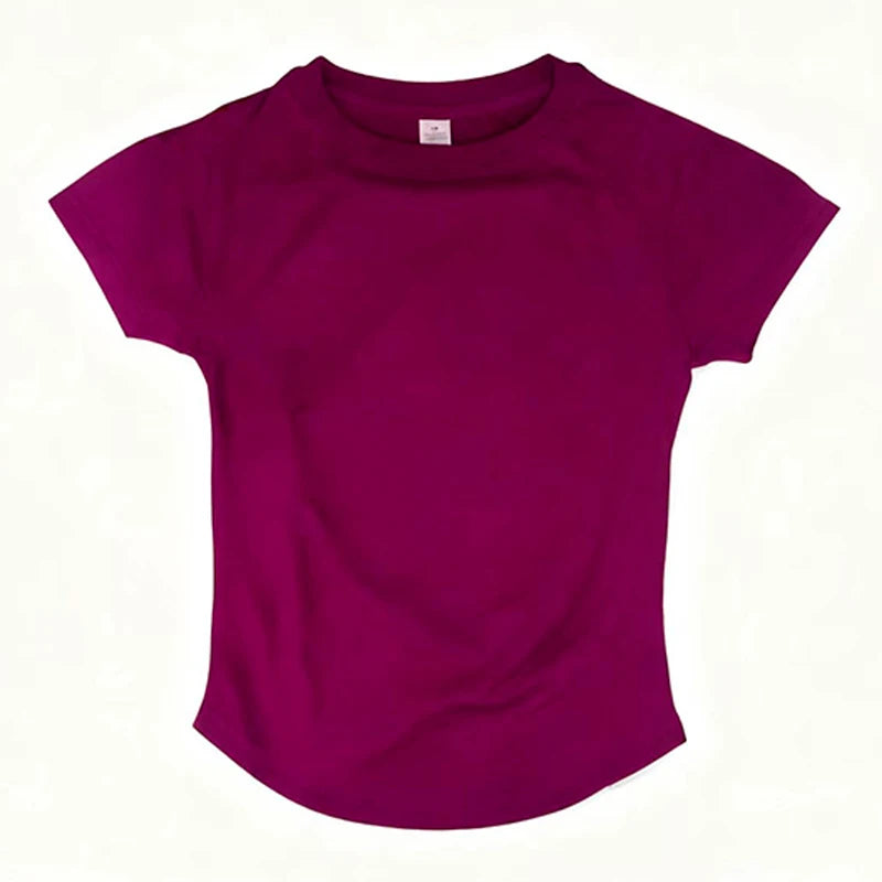 Top Deportivo de Manga Corta para Mujer – Camiseta de Yoga, Gimnasio y Fitness, Sin Costuras, Ligera y Transpirable