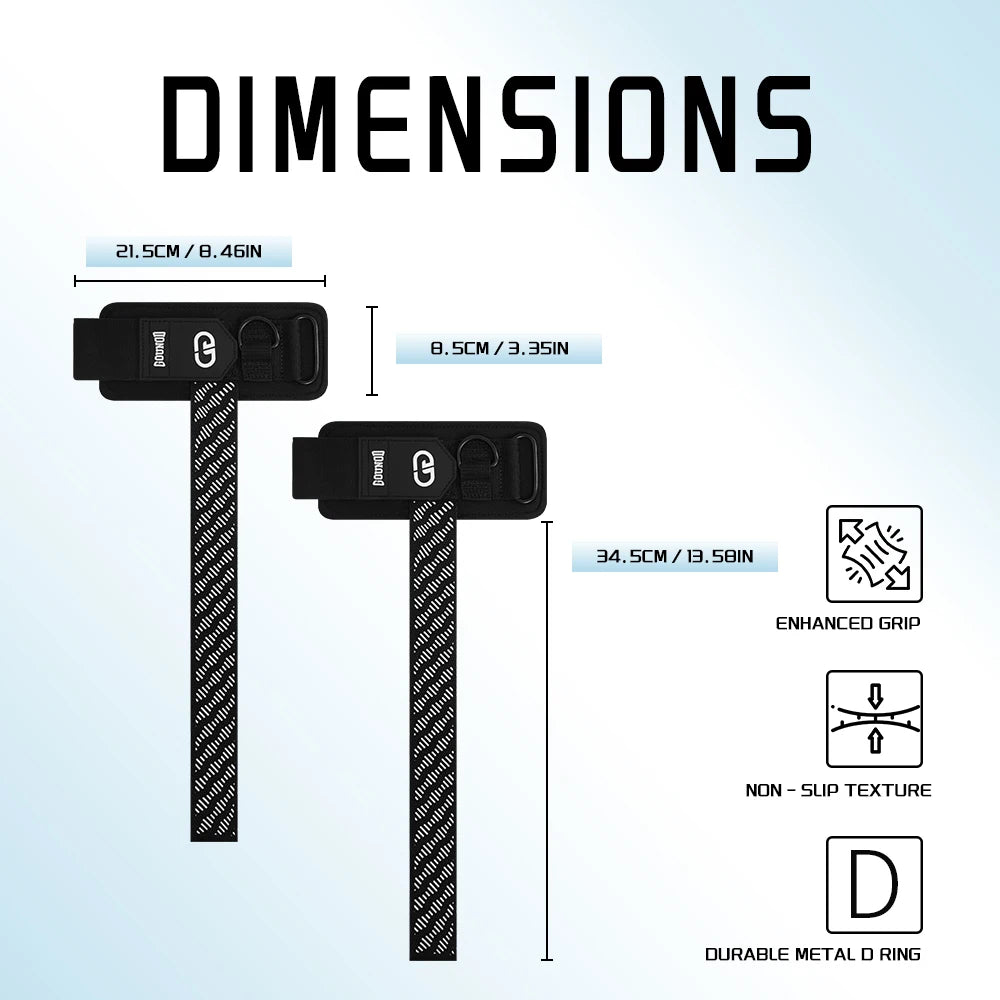 Correas de muñeca para levantamiento de pesas, bandas de refuerzo antideslizantes ajustables para entrenamiento de fuerza, soporte de levantamiento de Fitness, agarre deportivo, 2 uds.