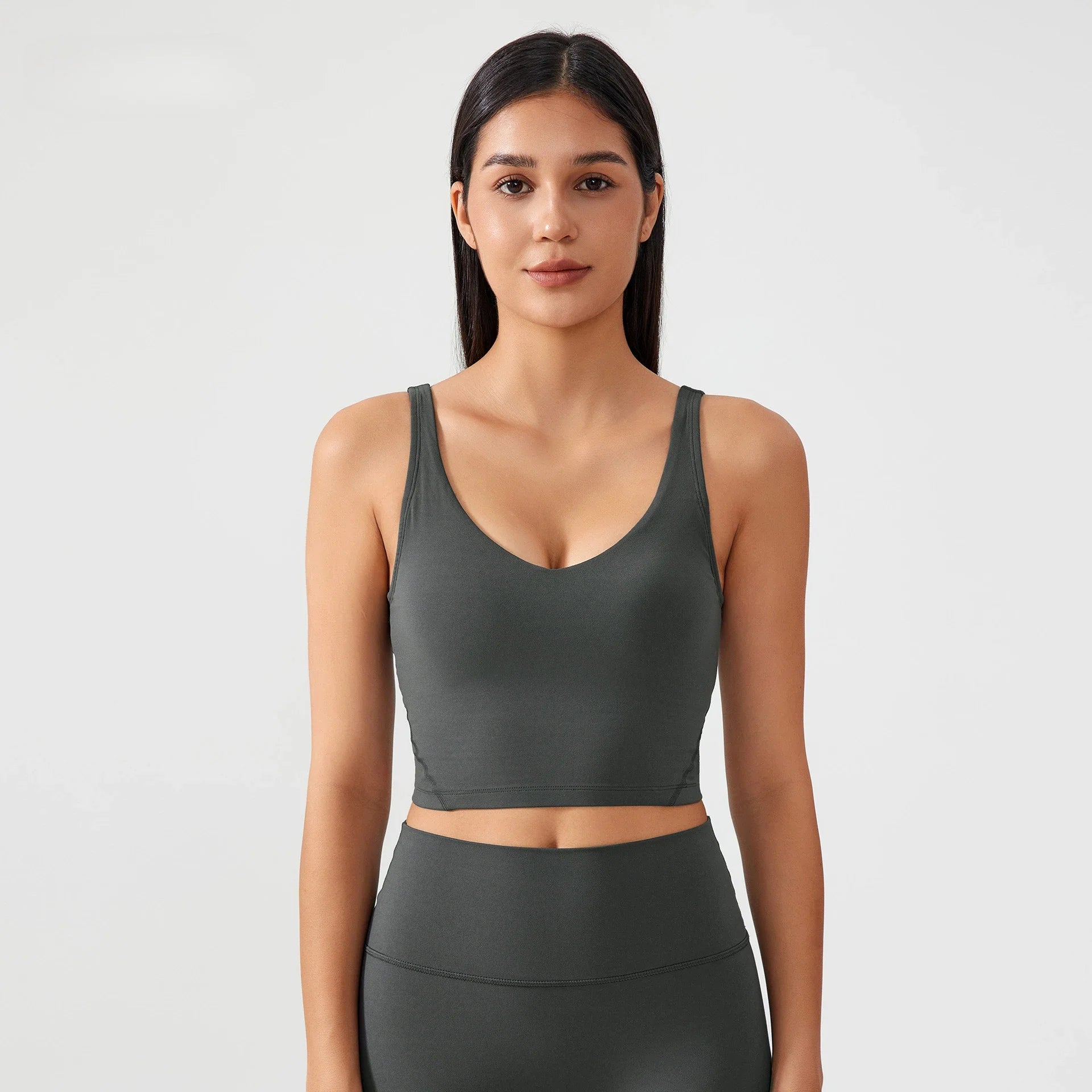 Sujetador Deportivo Mujer UXST Push Up Antigolpes – Top de Yoga de Alto Soporte con Espalda en U Transpirable