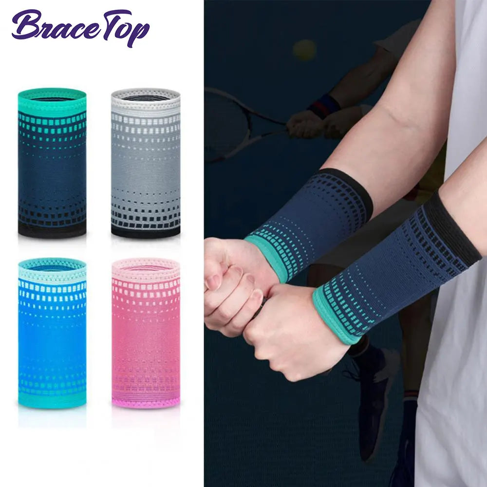 Pulseras Deportivas BraceTop™ | Alta Absorción de Sudor y Soporte Ligero para Muñeca en Entrenamiento y Deporte (1 Par)