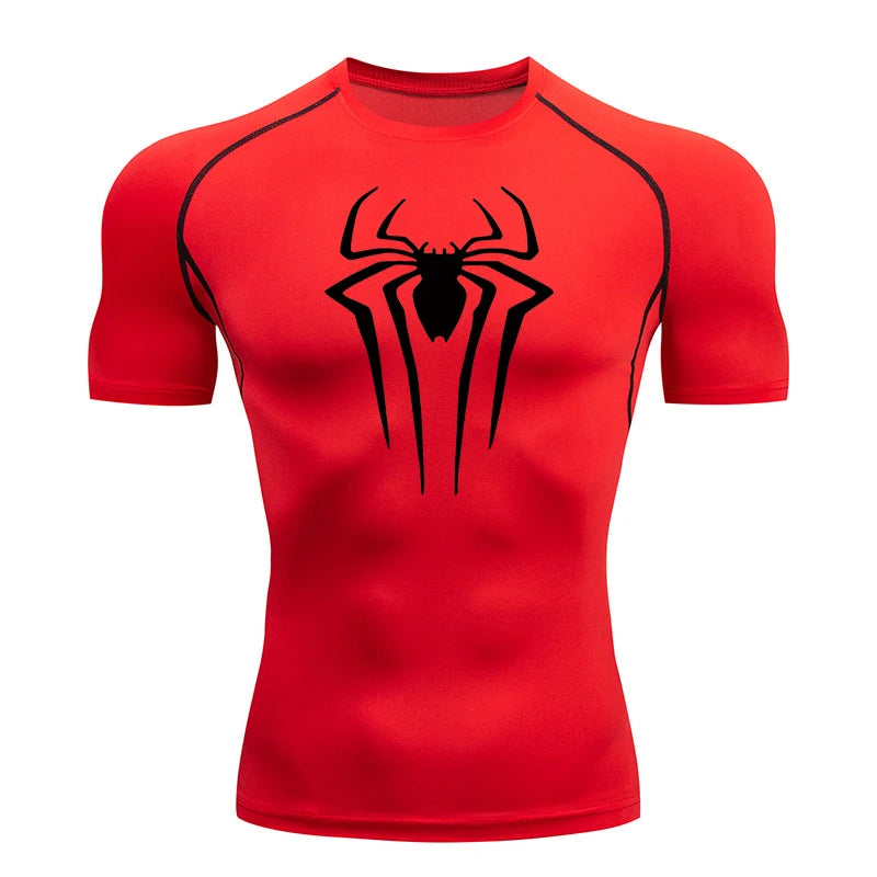 Camiseta de Compresión Atravex™ Diseño Araña – Soporte Técnico y Rendimiento Intenso