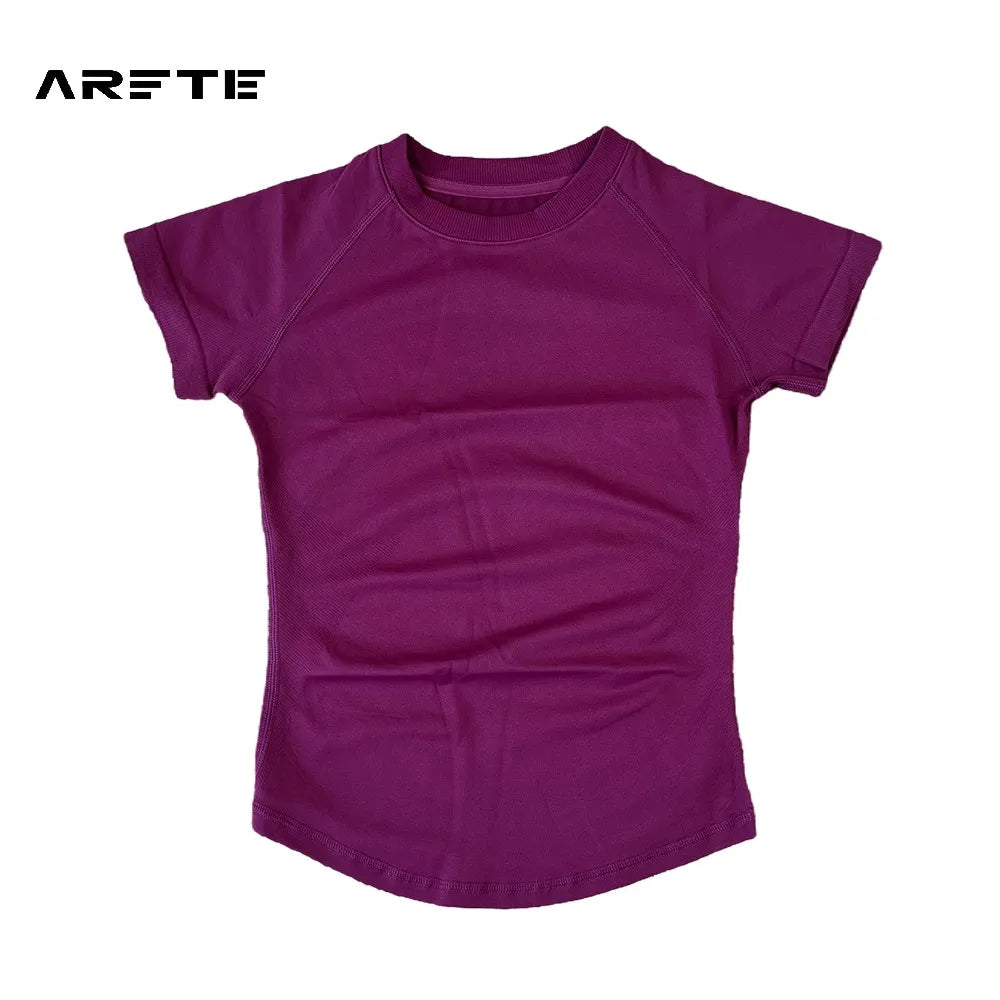 Camiseta Deportiva de Mujer ARFTE – Manga Corta, Ligera y Elástica para Yoga, Gimnasio y Fitness