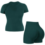 Conjunto Deportivo Push Up Mujer 2 Piezas | Top Sin Mangas + Short Scrunch